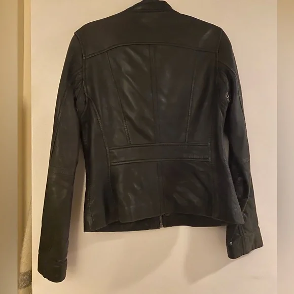 Michael Kors black leather jacket - Picture 4 of 4
